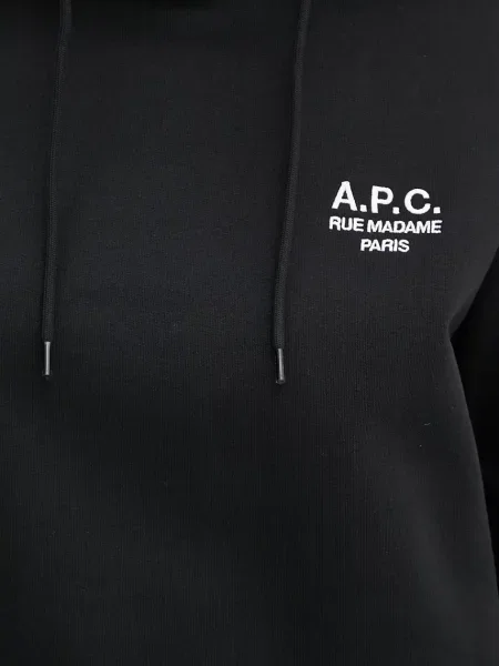 A.P.C. felső hoodie standard rue madame GOTS fekete