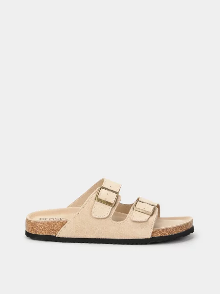 Braska Шльопанці Замша бежевий