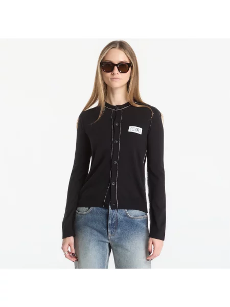 Pulover Cardigan Black L negru