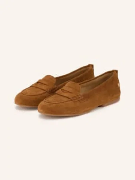 Tommy Hilfiger mokasyny zamszowe TH FLEX SUEDE LOAFER BALLERINA beżowe