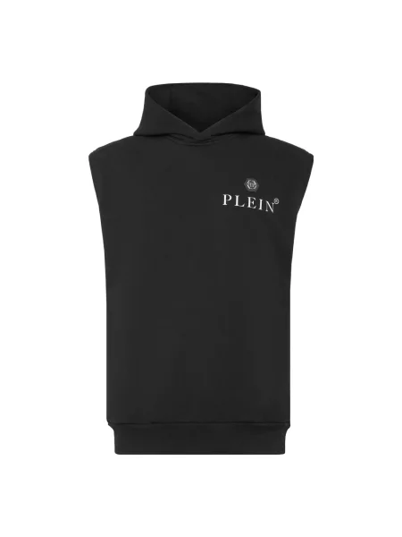 Bluza z kapturem Philipp Plein bez rękawów czarna