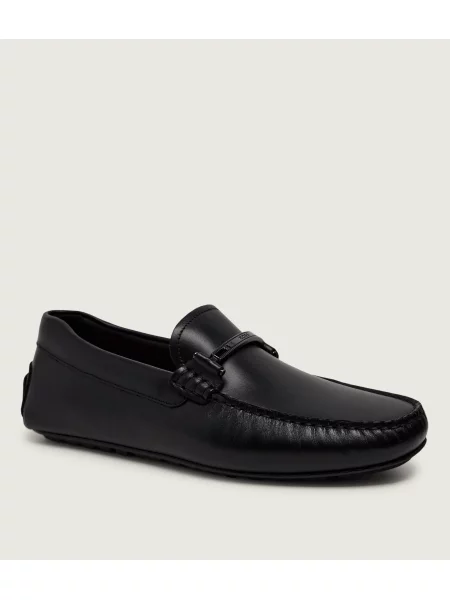 BOSS BLACK De piele mocasini Noel_Mocc_ltfhw negru