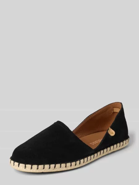 Espadryle ze skóry z naszywką z logo model CARMEN' Verbenas czarne