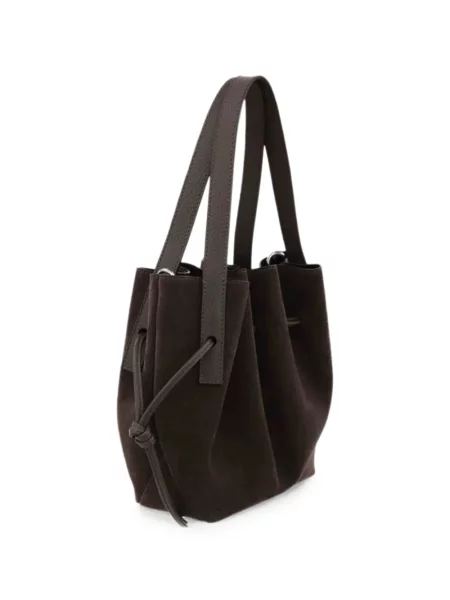 Geantă shopper Yuzefi din piele de căprioară maro