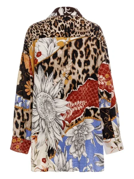 Cămașă Agua Bendita cu imagine cu model leopard negru