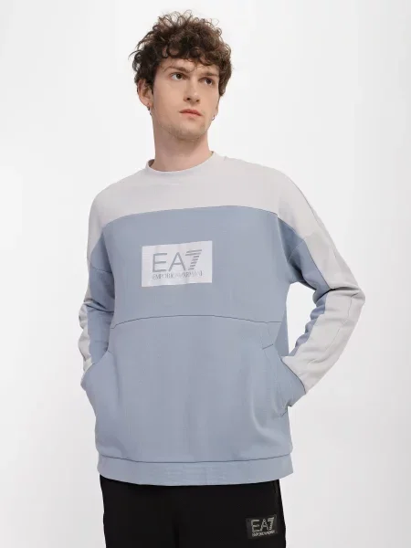 Світшот Tonal Block бавовна/поліестер блакитний