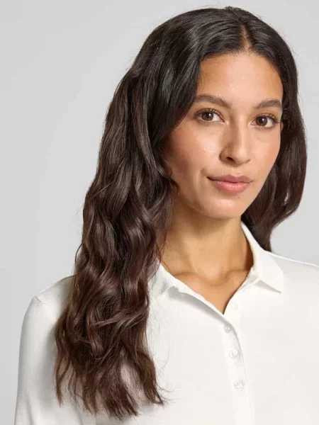Koszulka polo o kroju regular fit z listwą guzikową Christian Berg Woman biała