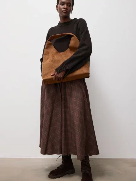 Műbőr shopper táska Answear.lab barna