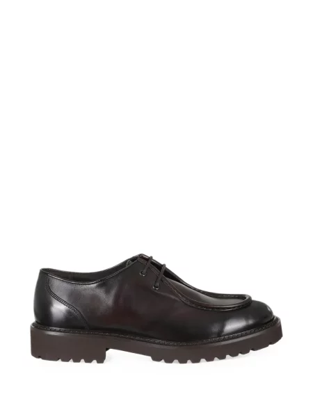 Pantofi derby Doucal's din piele chunky maro
