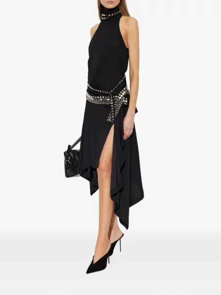 Rochie midi Iro asimetrică negru