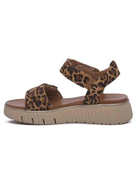 Pantofi Tamaris cu model leopard bej