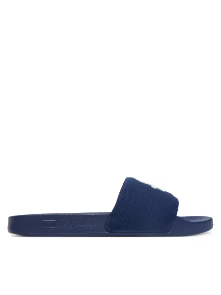 Natikači Tommy Hilfiger Th Script Pool Slide modra