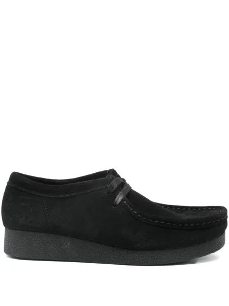 Pantofi derby Clarks din piele de căprioară negru