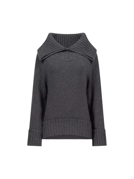Sweter Victoria Beckham wełniany szary