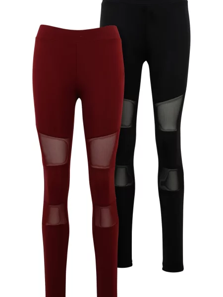 Leggings Urban Classics de plasă negru