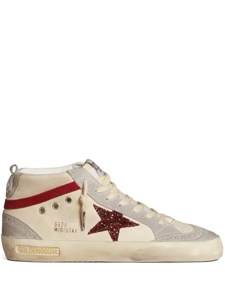 GOLDEN GOOSE Sneakersy Hi Star Classic With List Écru złote