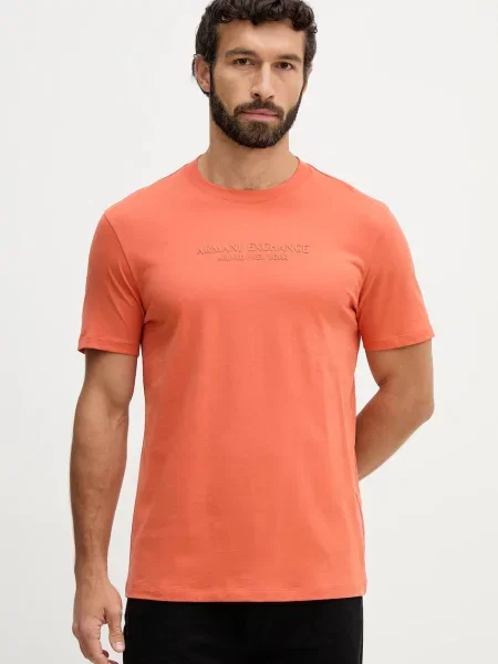 Armani Exchange t-shirt pomarańczowa