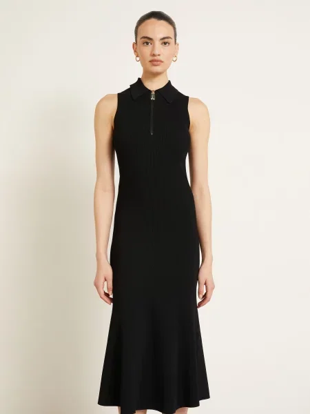 Victoria Beckham Sukienka Z Dzianiny schwarz czarna