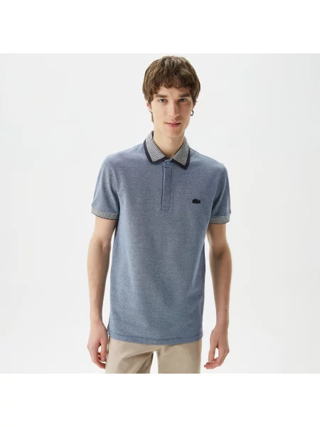 Поло Lacoste голубое