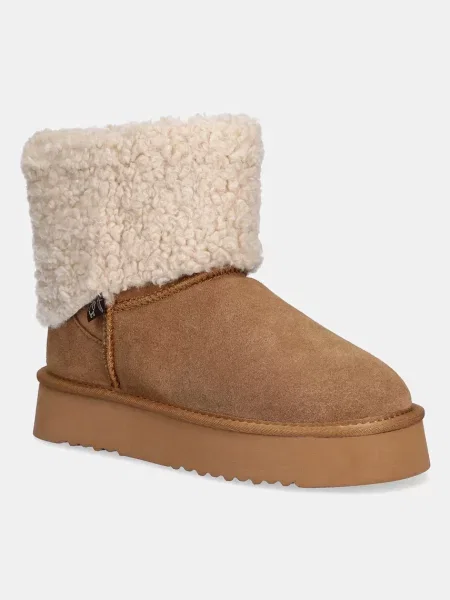 Замшевые сапоги Answear.lab коричневые