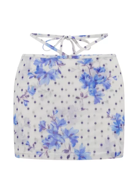 Fusta mini Fae Swim alb