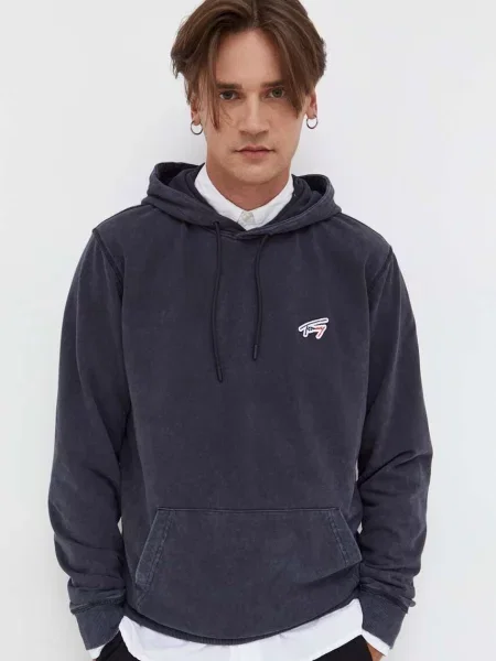 Tommy Jeans Hanorac WASHED SIGNATURE gri