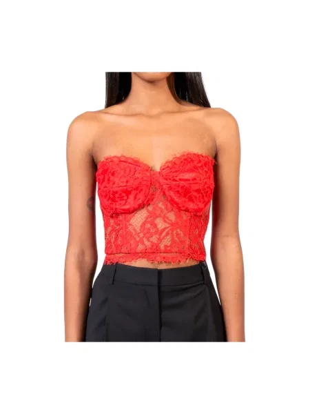 Top Doris S elegancki o krotszym kroju czerwony