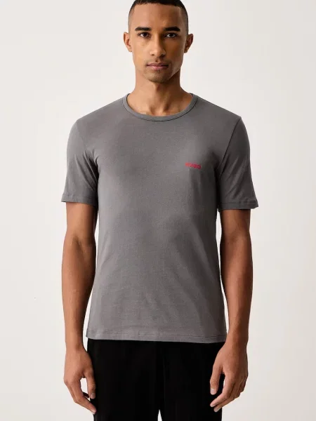 HUGO tričko T-SHIRT RN TRIPLET P červené