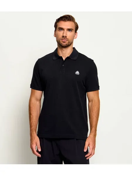 Tricou polo Moose Knuckles negru