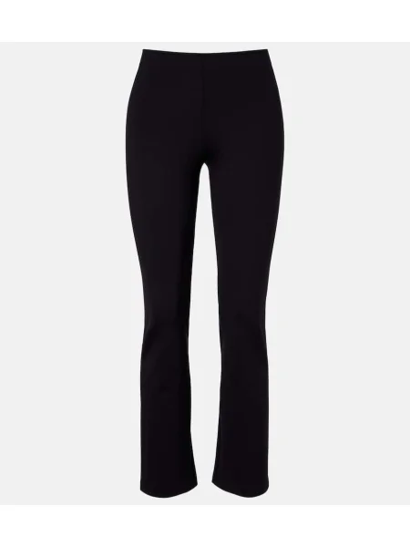 Pantaloni Wolford cu talie înaltă din jerseu negru