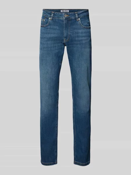 Jeansy krój slim fit z klasycznymi 5 kieszeni Review niebieskie