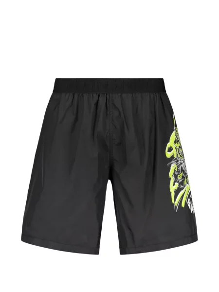 Slip de baie Plein Sport cu imagine negru
