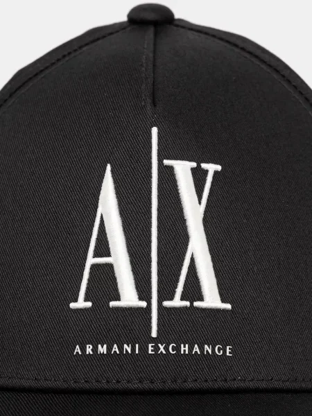 Armani Exchange baseball sapka nyomott mintás fekete