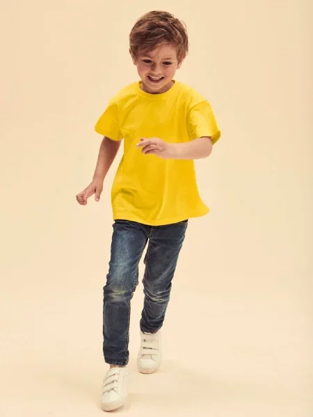 Tricou copii Fruit Of The Loom galben