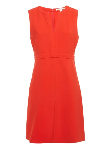 Rochie fără mâneci Dvf Diane Von Furstenberg fără mâneci cu decolteu în V de costum roșu