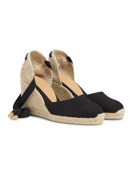 Espadryle Castaner na koturnie czarne