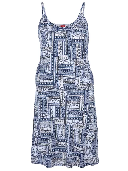 S.Oliver Rochie de plaja bleumarin negru alb