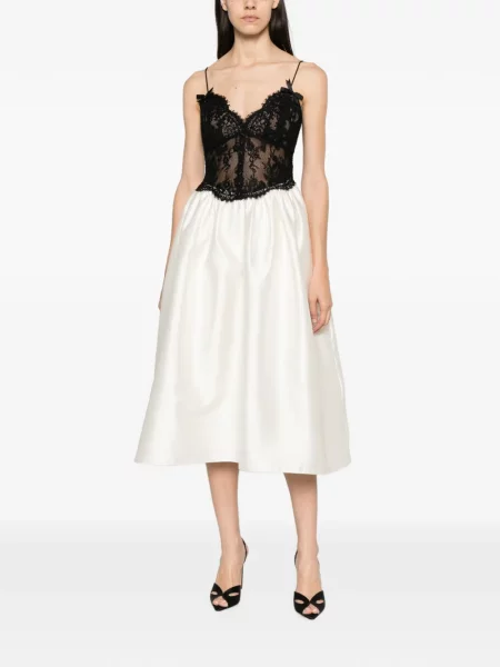 Rochie midi Self-portrait din dantelă evazată