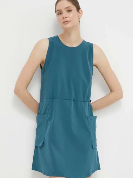 Helly Hansen sukienka sportowa Viken turkusowy mini prosta