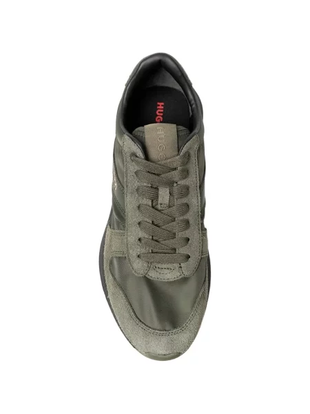 Sneakerși Hugo cu imagine verde