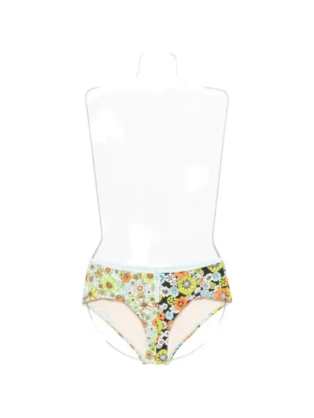 Bikini Alemais cu model floral cu imagine albastru