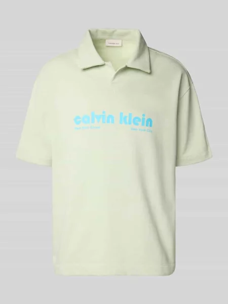 Koszulka polo o kroju relaxed fit z nadrukiem z logo Calvin Klein Jeans