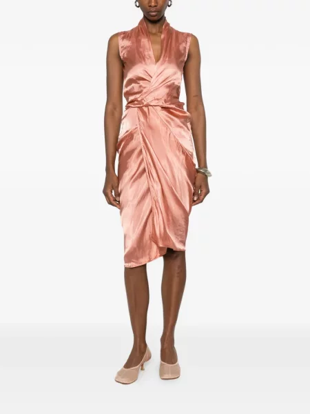 Rochie midi Rick Owens fără mâneci plic roz
