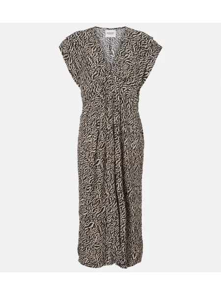 Rochie midi Marant Etoile cu imagine până la genunchi de costum negru