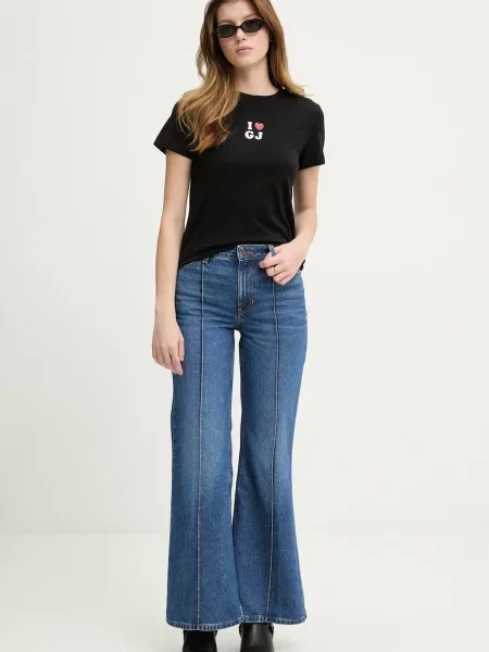 Guess Jeans kratka majica črna