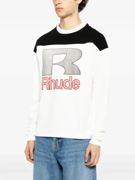 Tricou Rhude cu imagine alb