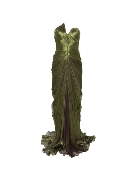 Rochie maxi Iris Serban de costum verde