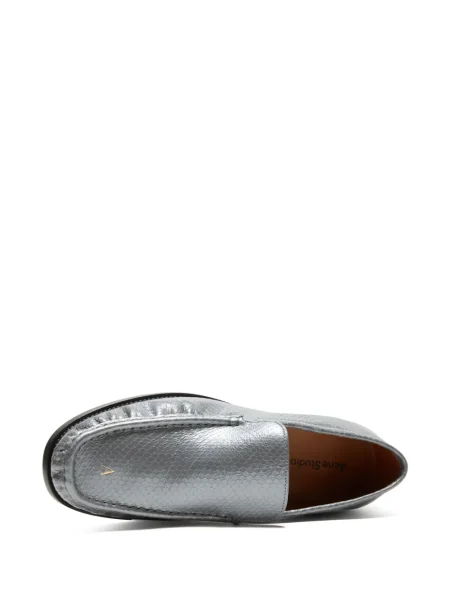 Pantofi loafer Acne Studios din piele gri