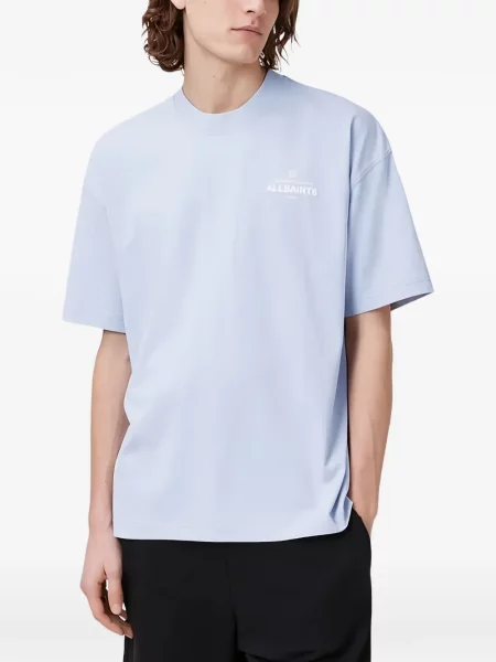 Tricou Allsaints cu autograf albastru