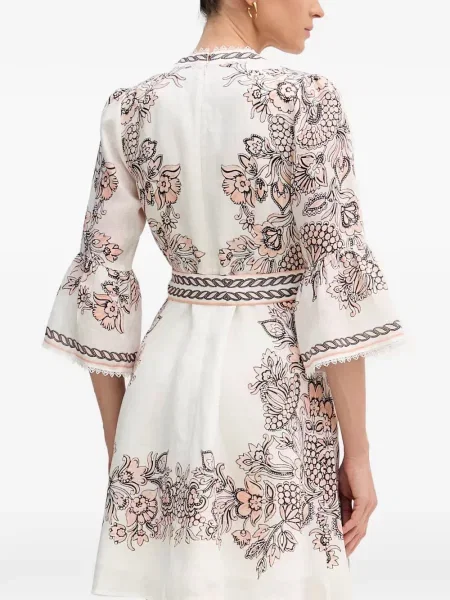 Rochie mini Hale Bob cu model floral cu imagine alb